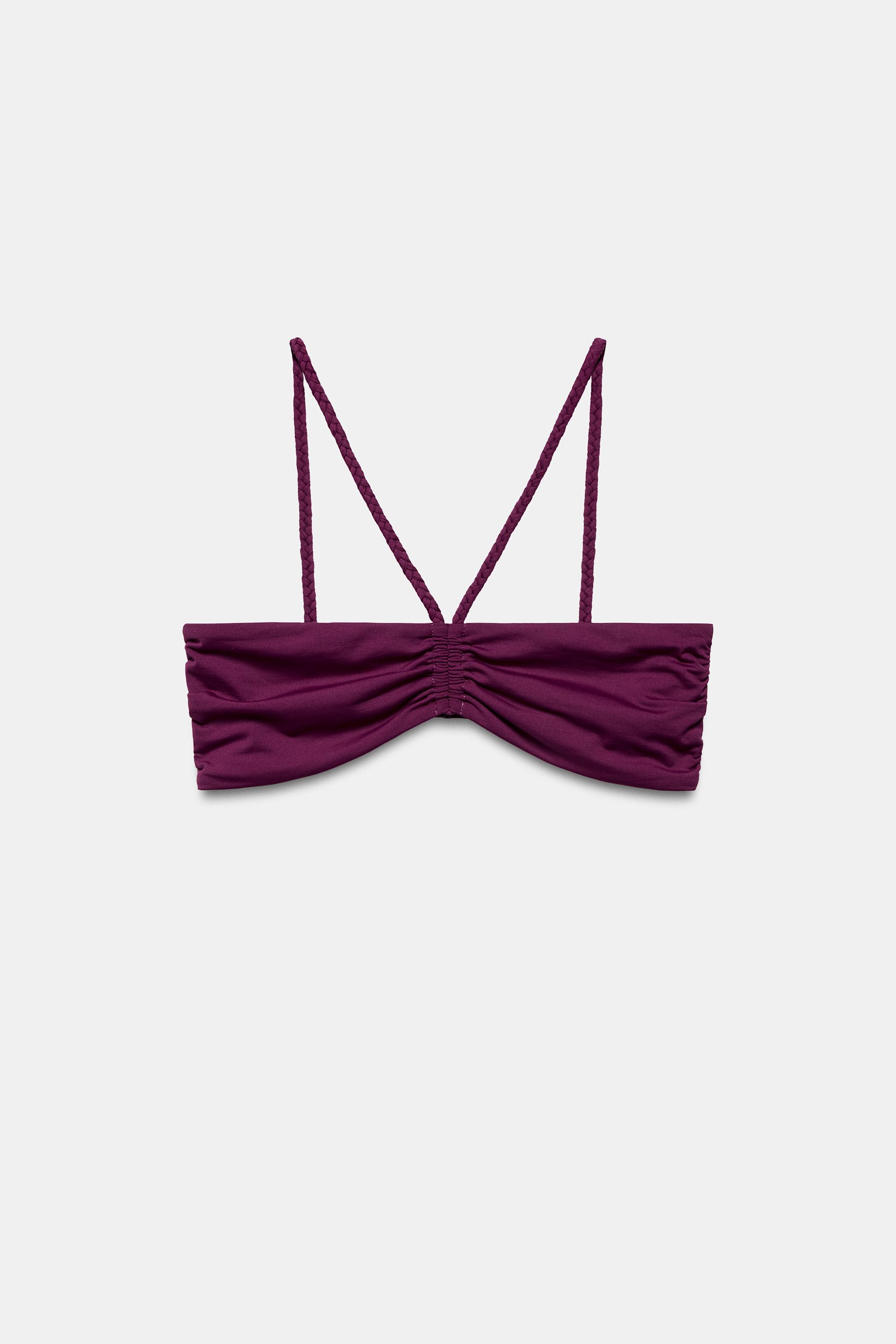 TOP BIKINI BANDEAU BRETELLES TRESSÉES